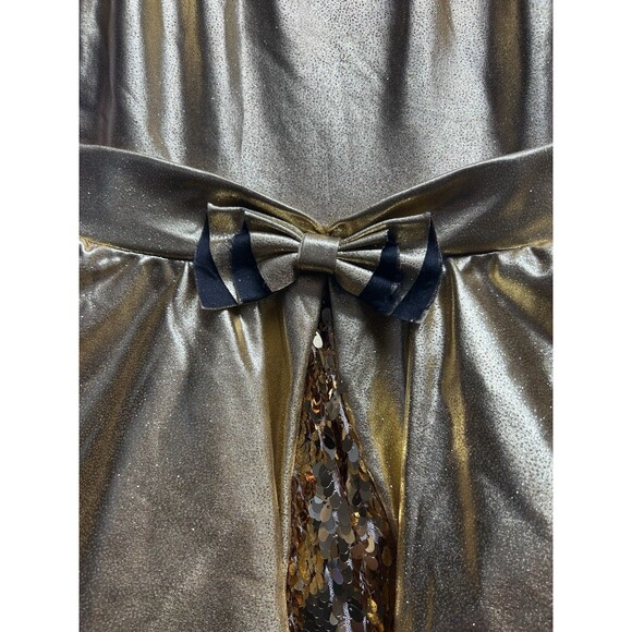 Revolution Dancewear Jazz Costume Black Gold Sequin LEOTARD ONLY Child’s Large - Picture 3 of 9